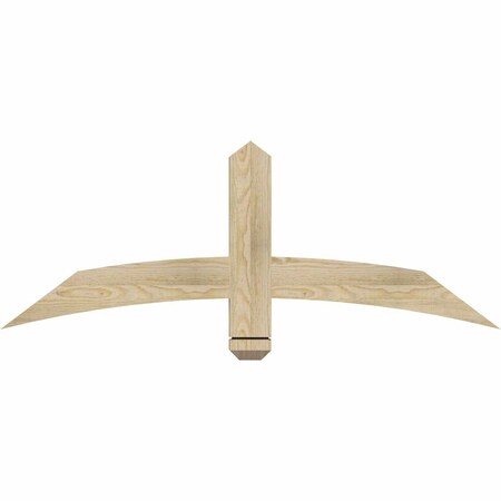 Ekena Millwork Bellingham Rough Sawn Timber Gable Bracket, Douglas Fir, 48"W x 18"H x 2"D x 4"F, 9/12 Pitch GBW048X18X0204BEL00RDF